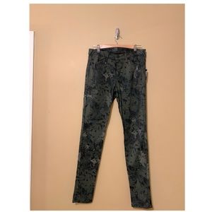 Joe's Jeans Olive Green Camo Skinny Pants